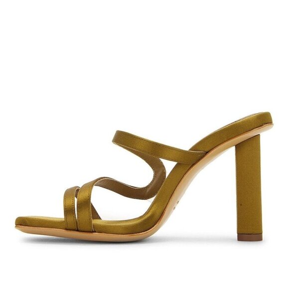 ILIO SMERALDO X Maeve Reilly Strappy Mules in Olive 40 With Box Womens High Heel - Picture 4 of 13